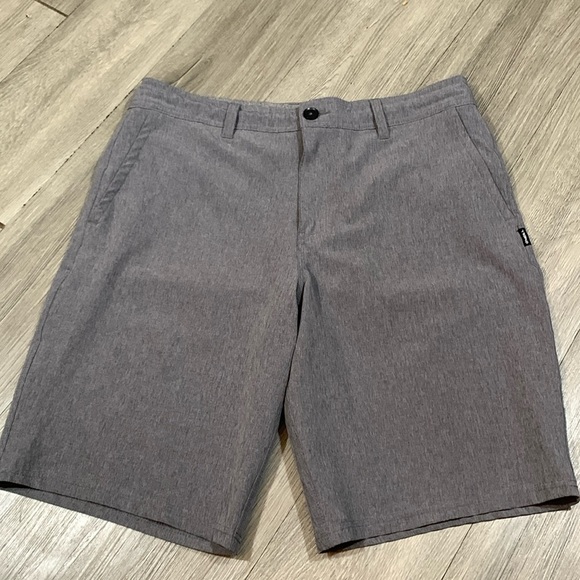 O’NEILL HYPERDRY Hybrid Heather Gray Flat Front Shorts size 33 - Picture 1 of 11